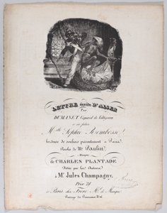 Kirje kirjoitettu Algerista, n. 1835.