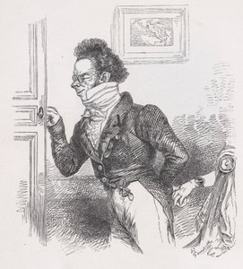 Robin, ystävä Bérangerin täydellisistä teoksista, 1836. tekijältä Jean Ignace Isidore Gérard