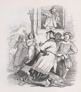 Meudonin viulunsoittaja Bérangerin täydellisistä teoksista, 1836. tekijältä Jean Ignace Isidore Gérard