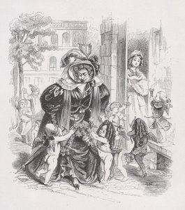 Köyhä putti teoksesta The Complete Works of Béranger, 1836. tekijältä Jean Ignace Isidore Gérard