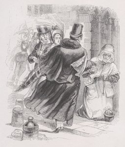 Köyhä nainen elokuvasta The Complete Works of Béranger, 1836. tekijältä Jean Ignace Isidore Gérard