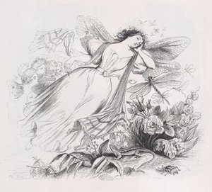Sylfi teoksesta The Complete Works of Béranger, 1836. tekijältä Jean Ignace Isidore Gérard