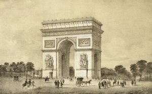 LArc de Triomphe, Pariisi, kaiverrettu Auguste Bryn toimesta