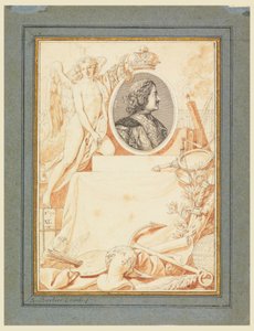 Piirros, etukuva Pietari Suuren historiaan, n. 1780. tekijältä Jean Jacques Francois Le Barbier