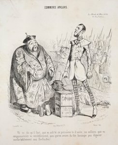 Englantilainen kauppa. Yé vo dit qu’il faut, että vo osti tämän myrkyn seuratakseen..., 1840.