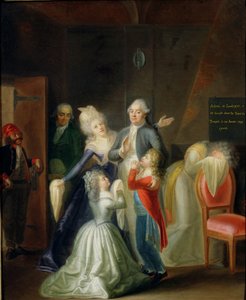 Perheen hyvästit Louis XVI:lle temppelissä, 20. tammikuuta 1793