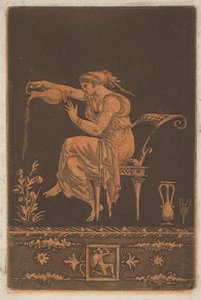 Nuori draped nainen, istuu, kastelee kasvia Nuori draped nainen, istuu, kastelee ..., ca. 1784.