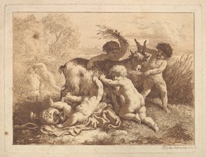 Les petits moissonneurs et la chevre Nuoret sadonkorjuukoneet ja vuohi, albumissa Cont..., 1782.