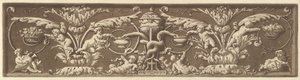 Koristefriisi, jossa on puttia ja toisiinsa kietottuja käärmeitä, Recueil de Différentes Compositi..., 1784.