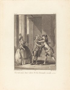 Olen väärässä, rakas Valère, ja pyydän anteeksi tekijältä Jean Jacques Le Veau after Jean Michel Moreau