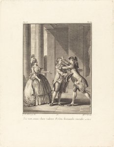 Olen väärässä, rakas Valère, ja pyydän anteeksi tekijältä Jean Jacques Le Veau after Jean Michel Moreau