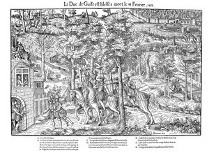 Francois de Lorraine, Duc de Guisen murha, Ranskan uskonnolliset sodat, 18. helmikuuta 1563 1570. tekijältä Jean Jacques Perrissin