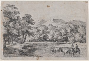 Maisema Fouquièresin jälkeen, 1772. tekijältä Jean Jacques de Boissieu