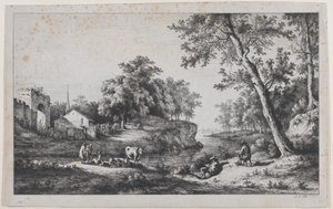 Maisema Ambronayssa, 1796. tekijältä Jean Jacques de Boissieu