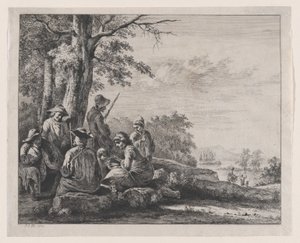Talonpojat lepäävät, 1803. tekijältä Jean Jacques de Boissieu