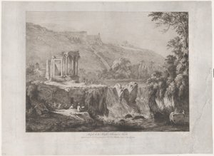 Näkymä Tiburtine Sibylin temppelistä, 1809.