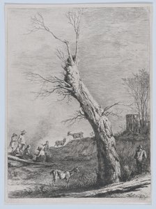 Talvi, Saint-Chamondissa vuonna 1795 valmistuneen piirustuksen jälkeen. tekijältä Jean Jacques de Boissieu