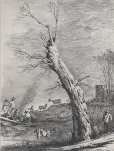 Talvi, Saint-Chamondissa vuonna 1795 valmistuneen piirustuksen jälkeen. tekijältä Jean Jacques de Boissieu