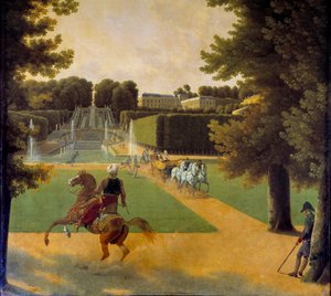 Joseph Bidaultin (1758-1846) puistossa kävely Saint Cloud Painting 1808 Paris, Musee Marmottan