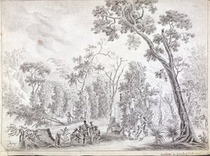 Neilikan korjuu La Reunionissa 1800-luvun alussa tekijältä Jean Joseph Patu de Rosemont