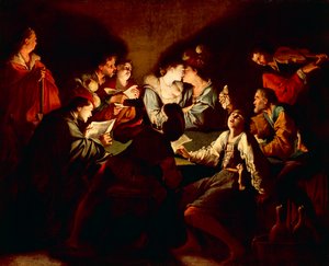 Yökonsertti, n. 1621/2 (öljy kankaalle)