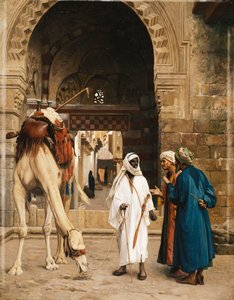 arabien välinen kiista; Dispute d"Arabit, 1872 tekijältä Jean Leon Gerome