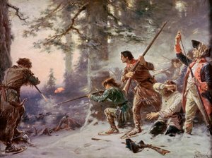 Taistelu lumikengillä 1757 tekijältä Jean Leon Gerome