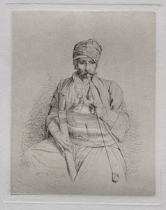 Egyptiläinen tupakoitsija tekijältä Jean Leon Gerome