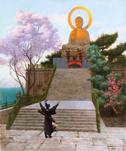 Japanilaiset rukoilevat jumaluutta tekijältä Jean Leon Gerome