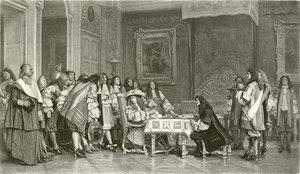 Moliere aamiaisella Louis XIV:n kanssa (syväpaino) tekijältä Jean Leon Gerome