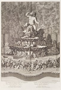 Gaspar Marcyn suihkulähde amorilla Versaillesissa, 1676 tekijältä Jean Lepautre
