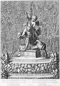 Rikkauden neron suihkulähde, Versailles, 1676 tekijältä Jean Lepautre