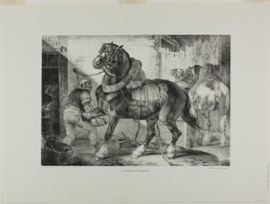 A French Farrier, levy 12 eri aiheista, jotka on piirretty elämästä ja kivestä (The English Suite). tekijältä Jean Louis André Théodore Géricault