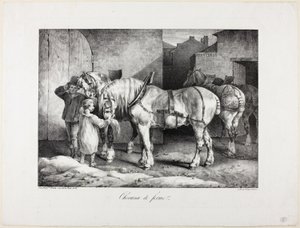Maatilan hevoset tekijältä Jean Louis André Théodore Géricault