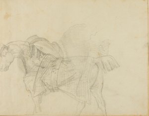 Hevonen, jolla on huopa tekijältä Jean Louis André Théodore Géricault