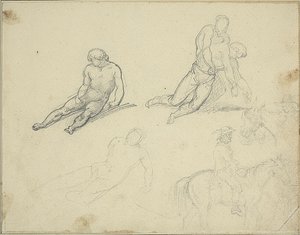 Luonnoksia: Man Supporting the Body of