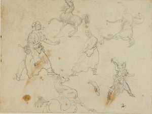 Seppiä ja hevosia koskevat tutkimukset tekijältä Jean Louis André Théodore Géricault