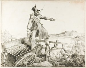 Tykistön korsu tekijältä Jean Louis André Théodore Géricault