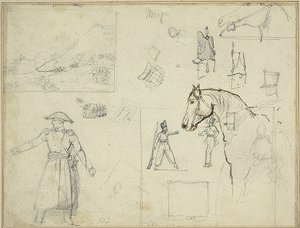 Erilaiset tutkimukset tekijältä Jean Louis André Théodore Géricault