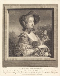 Marquise de Pompadour kauniina puutarhana. tekijältä Jean Louis Anselin