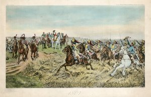 Ranskalaisten kuriirisotilaiden hyökkäys Friedlandissa 14. kesäkuuta 1807.