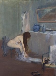 Kylvyn jälkeen, n. 1885-1890 (pastelli) tekijältä Jean Louis Forain