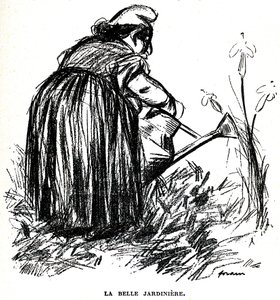 Ennen vuotta 1900 julkaistu antisemiittinen piirustus ""-sanomalehdessä Psst...! "" tekijältä Jean Louis Forain