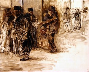 Courtissa (öljy kankaalle) tekijältä Jean Louis Forain