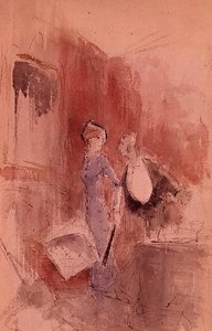 Ravintolassa (akvarelli) tekijältä Jean Louis Forain