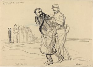 Vincennesin edessä. Bolo pasha tekijältä Jean Louis Forain
