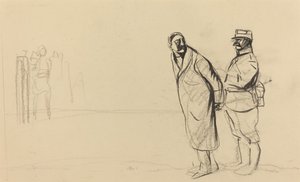 Vincennesin edessä. Bolo pasha tekijältä Jean Louis Forain