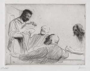 Ennen ateriaa Emmauksessa. tekijältä Jean Louis Forain