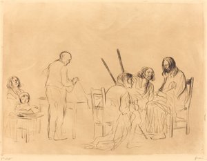 Ennen ehtoollista Emmauksessa (ensimmäinen lautanen) tekijältä Jean Louis Forain
