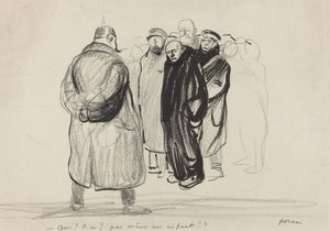 tyhjin käsin. Zeppelinin miehistö, luultavasti 1915. tekijältä Jean Louis Forain